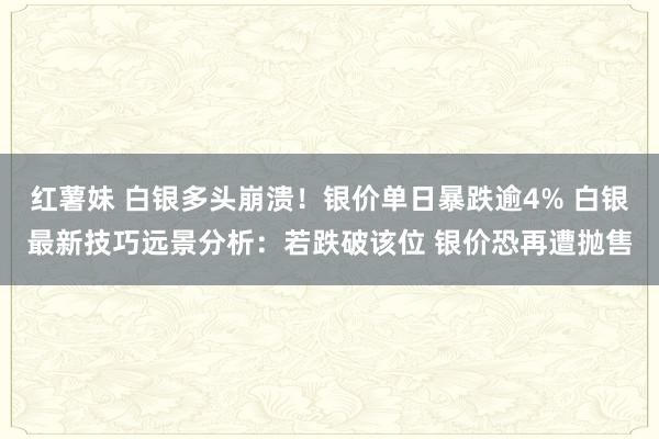 红薯妹 白银多头崩溃！银价单日暴跌逾4% 白银最新技巧远景分析：若跌破该位 银价恐再遭抛售