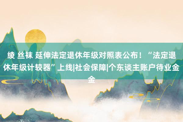 绫 丝袜 延伸法定退休年级对照表公布！“法定退休年级计较器”上线|社会保障|个东谈主账户待业金