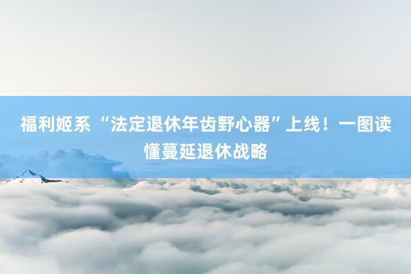 福利姬系 “法定退休年齿野心器”上线！一图读懂蔓延退休战略